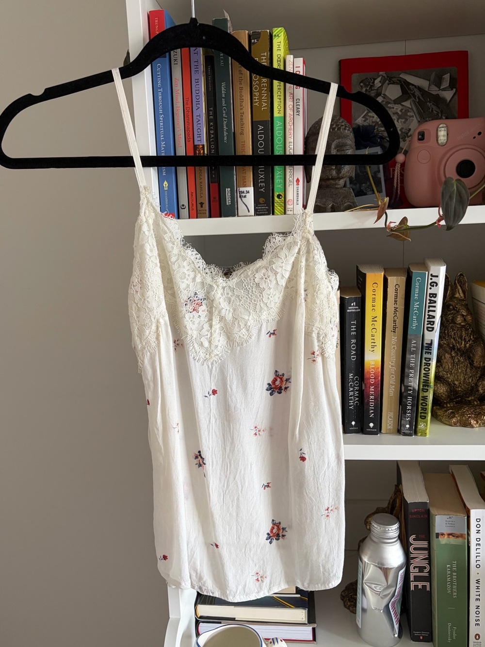 Abercrombie & Fitch White Floral Lace-Trim Camisole XS